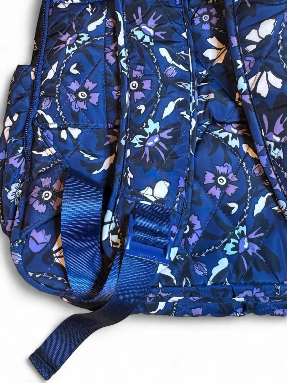 Vera Bradley Royal Blue Floral Quilted Backpack